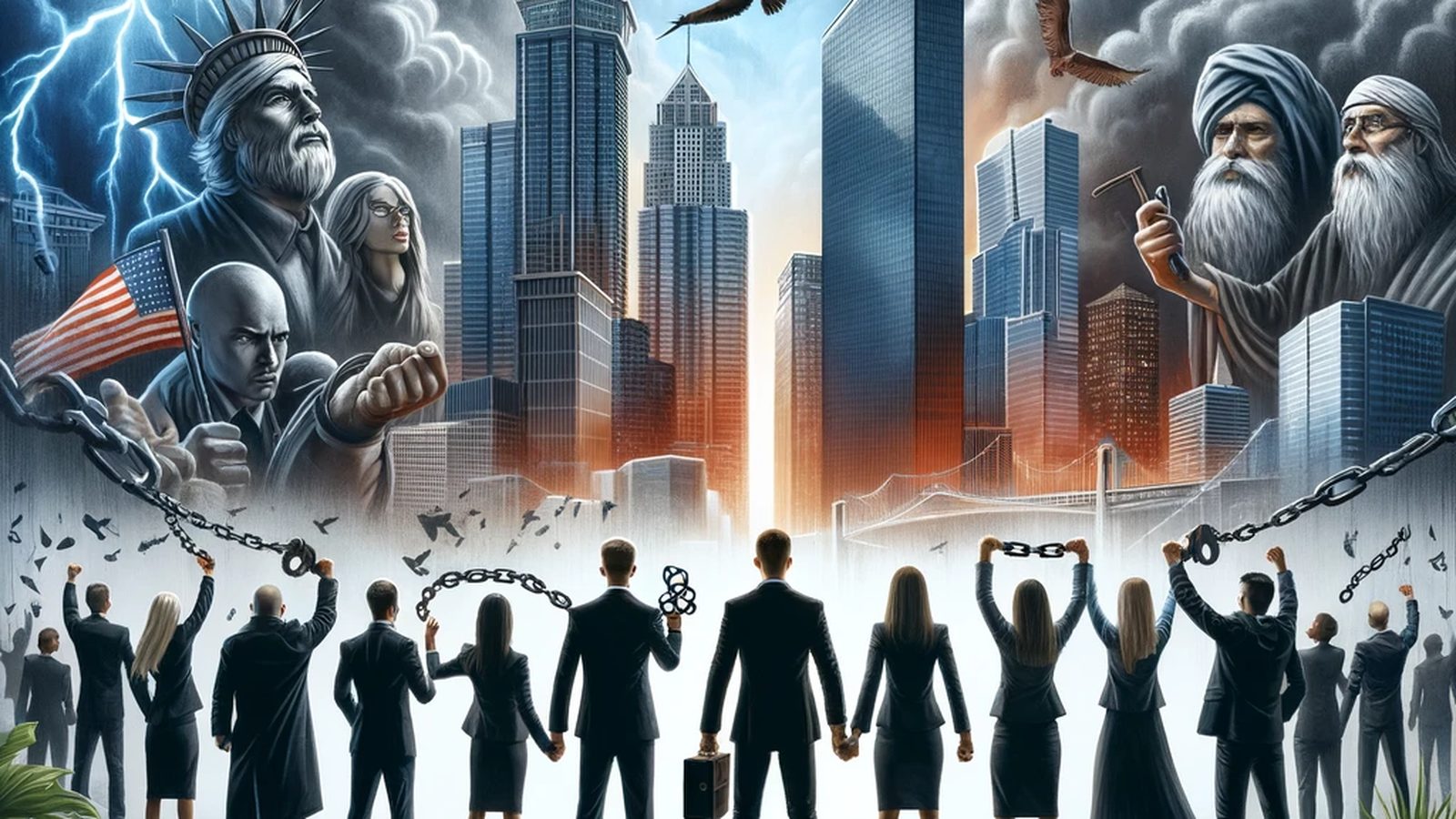Illustration for Comparing the Risks for Freedom: From the Founding Fathers to President Trump
